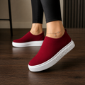 Tênis Feminino Slip On Malha Knit Sem Cadarço Casual | Ferrazato