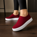 Tênis Feminino Slip On Malha Knit Sem Cadarço Casual | Ferrazato