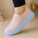 Tênis Feminino Slip On Malha Knit Sem Cadarço Casual | Ferrazato
